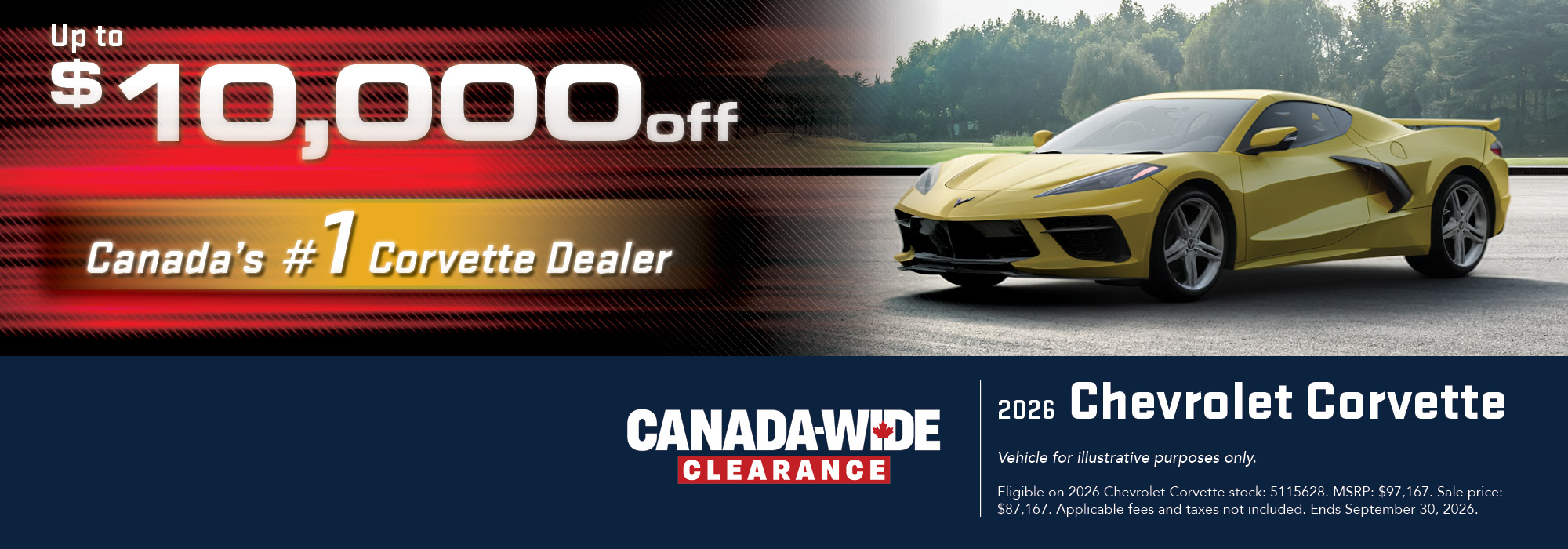 2026 Chevrolet Corvette | Up to $10,00 of