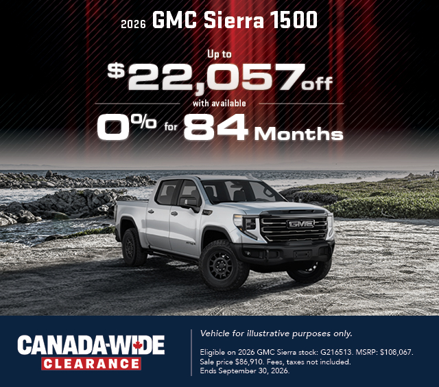 2026 GMC Sierra 1500 2026 GMC Sierra 1500 | $22,057 off with available 0% for 84 months