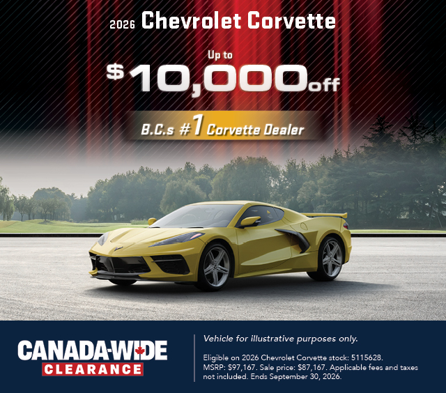 2026 Chevrolet Corvette | Up to $10,000 off