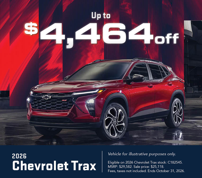 2026 Chevrolet Trax | Up to $4,464 off 2026 Chevrolet Trax | Up to $4,464 off