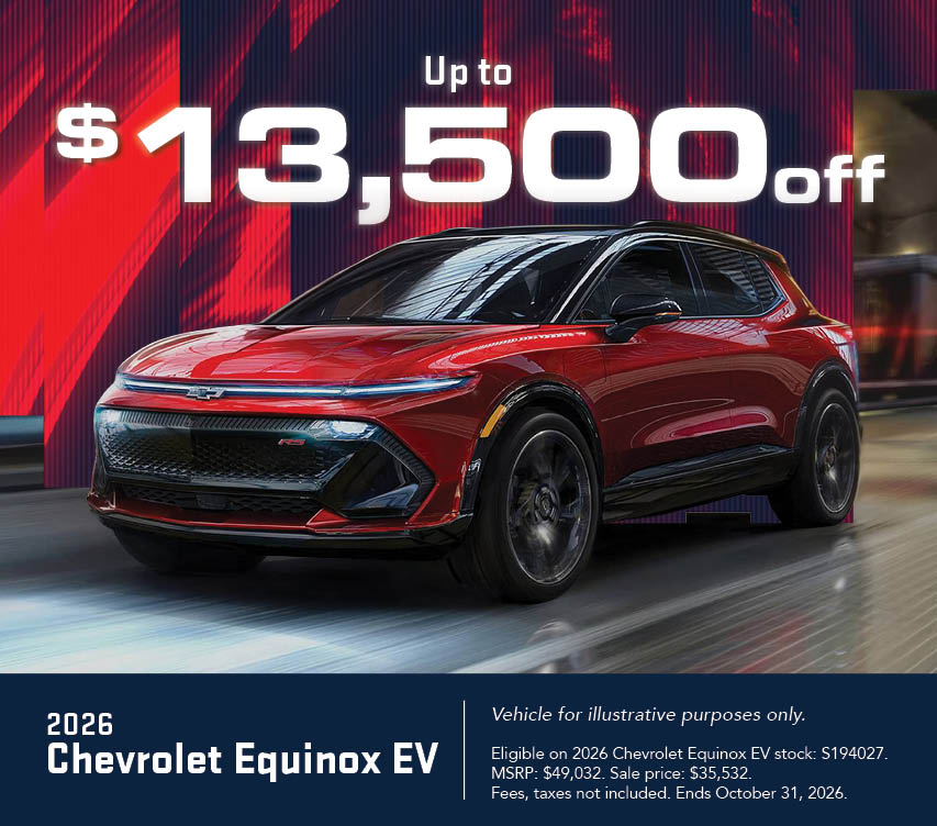 2026 Chevrolet Equinox EV 2026 Chevrolet Equinox EV | Up to $13,500 off