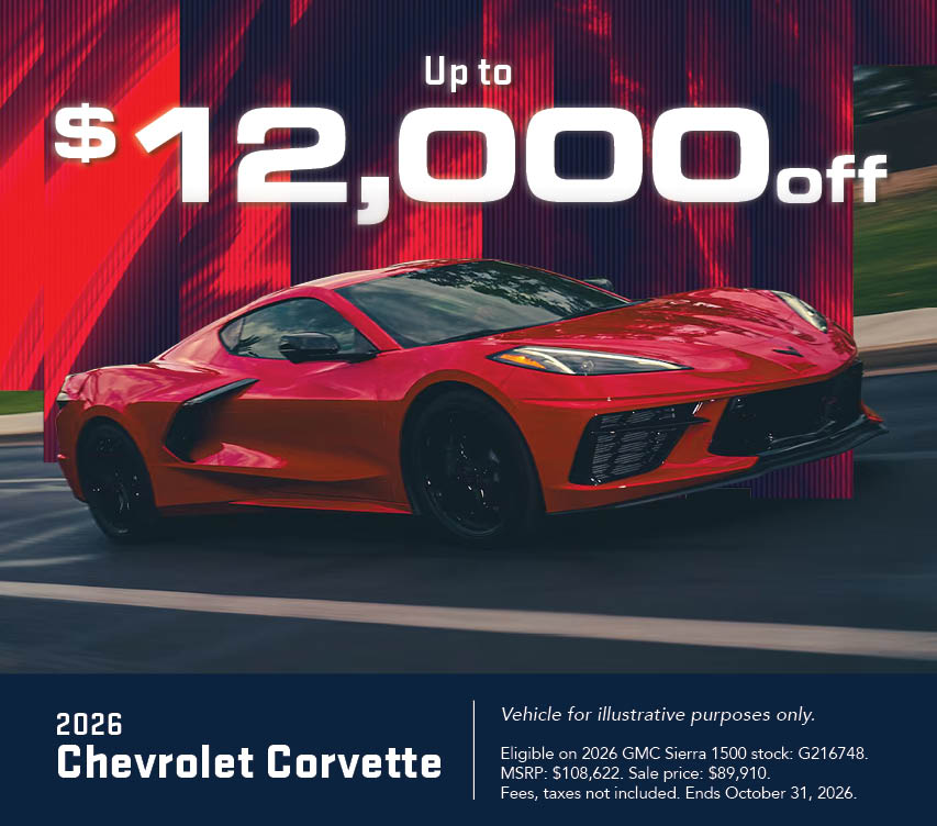 2026 Chevrolet Corvette | Up to $12,000 off