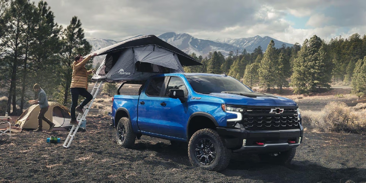 2025 Blue Chevrolet Silverado Camping